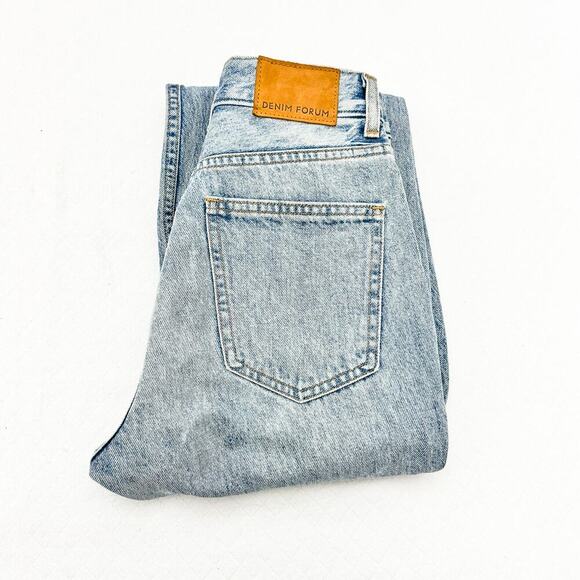 Denim Forum Denim - Denim Forum The Marlene '60s High Flare Wide Leg Denim Jeans Size 24 x 30L